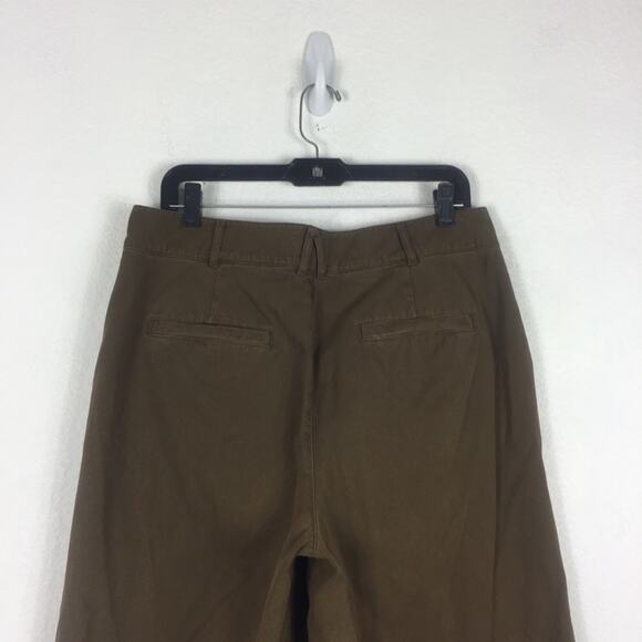 Good American Relaxed Good Skate Pants Brown Baggy Straight Leg Trousers Size 10 - Picture 14 of 16